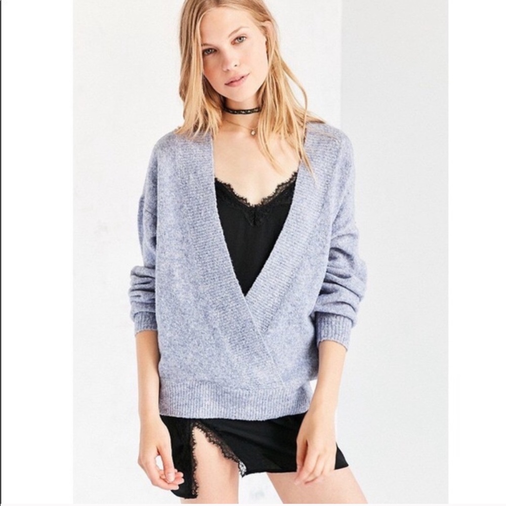 Silence + Noise Wrap/Surplice Sweater